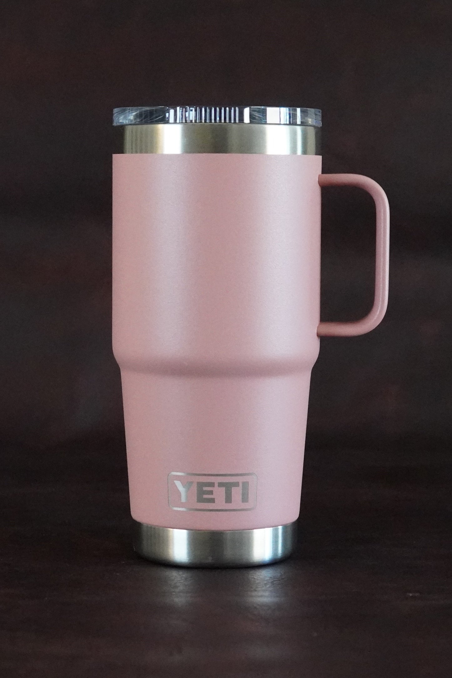 Sandstone Pink Custom Engraved Yeti Rambler 20oz Travel Mug for Wedding Parties, Gifts or Special Occasions.