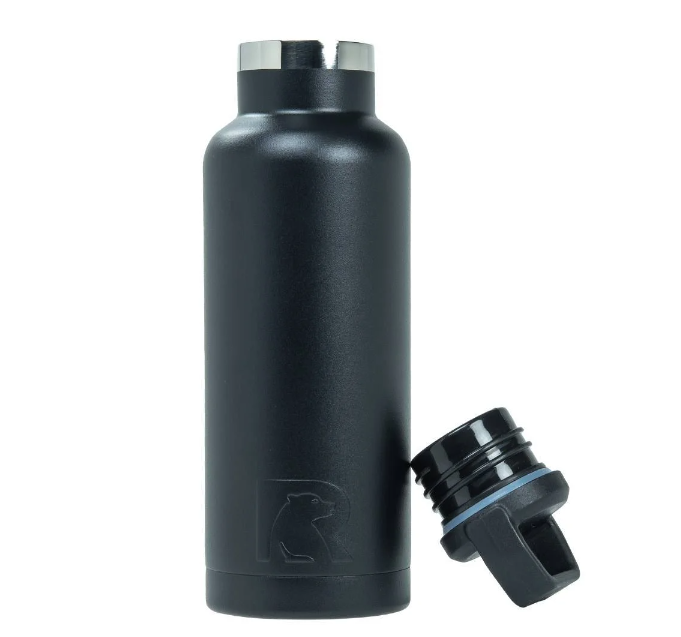 Customizable Laser Engraved 16oz RTIC Water Bottle Black