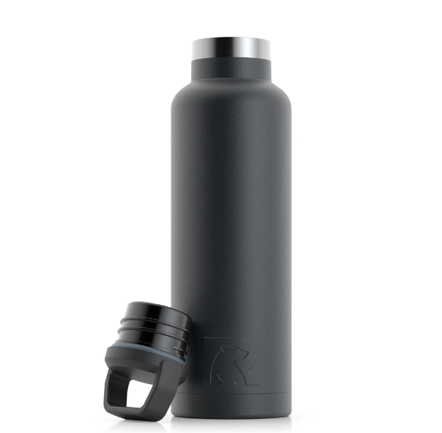 Customizable Laser Engraved 20oz RTIC Water Bottle Black