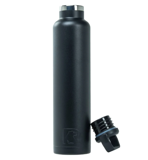 Customizable Laser Engraved 26oz RTIC Water Bottle Black